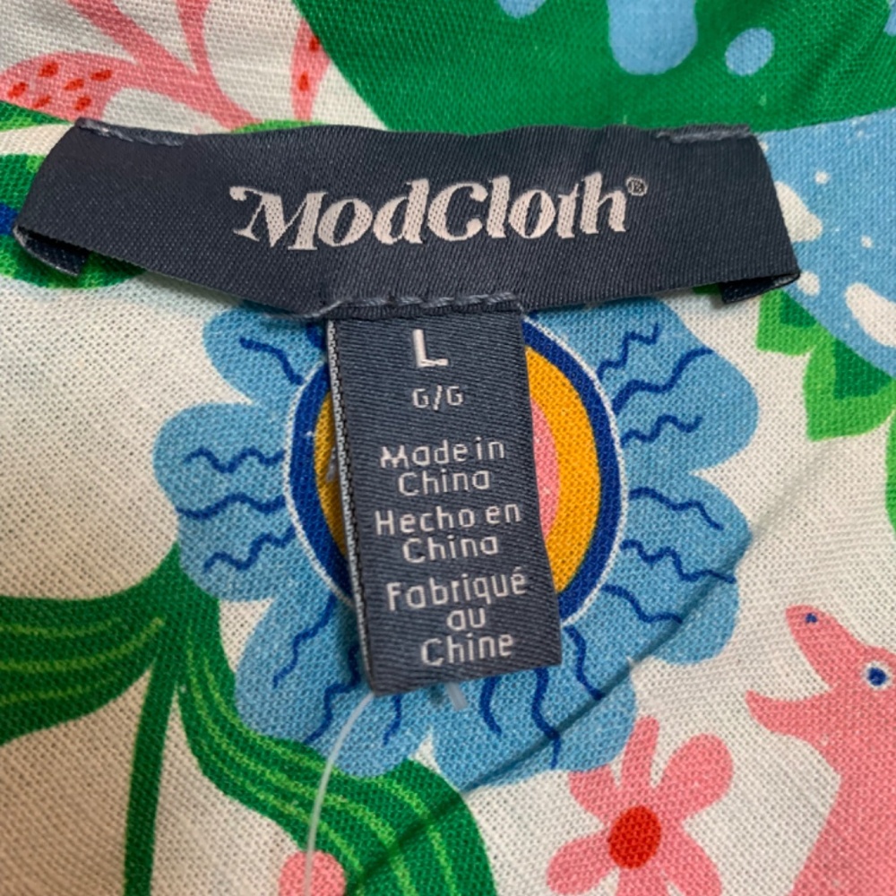 Modcloth Spotlight Spark Sleeveless Shirt with Colorful Dinosaurs - Picture 8 of 9